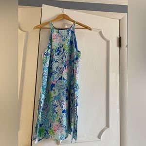 Romper style short dress.